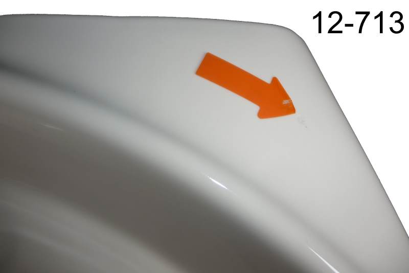 B-Ware Fehlerstelle Waschtisch 70 cm Ron Royal B-Ware oranger Pfeil